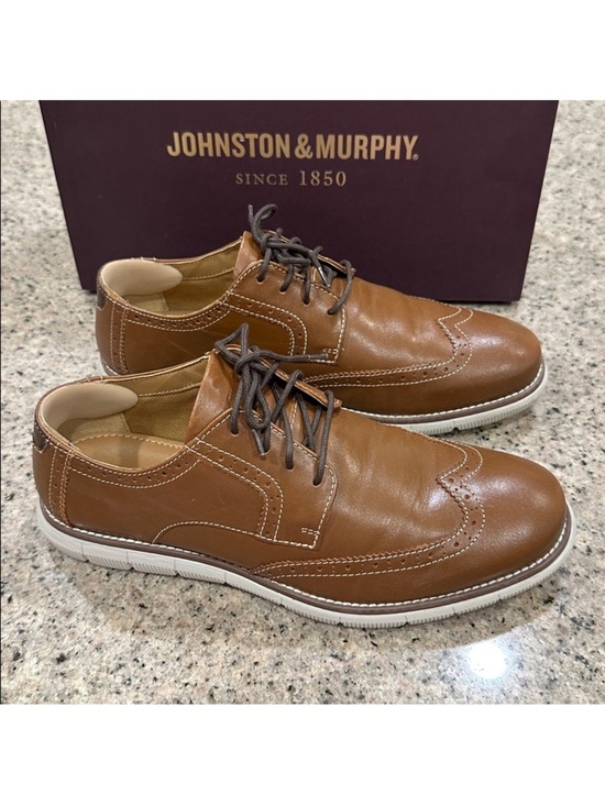 Johnston & Murphy Other - Johnston & Murphy Tan Leather Wingtip Derby Sneakers